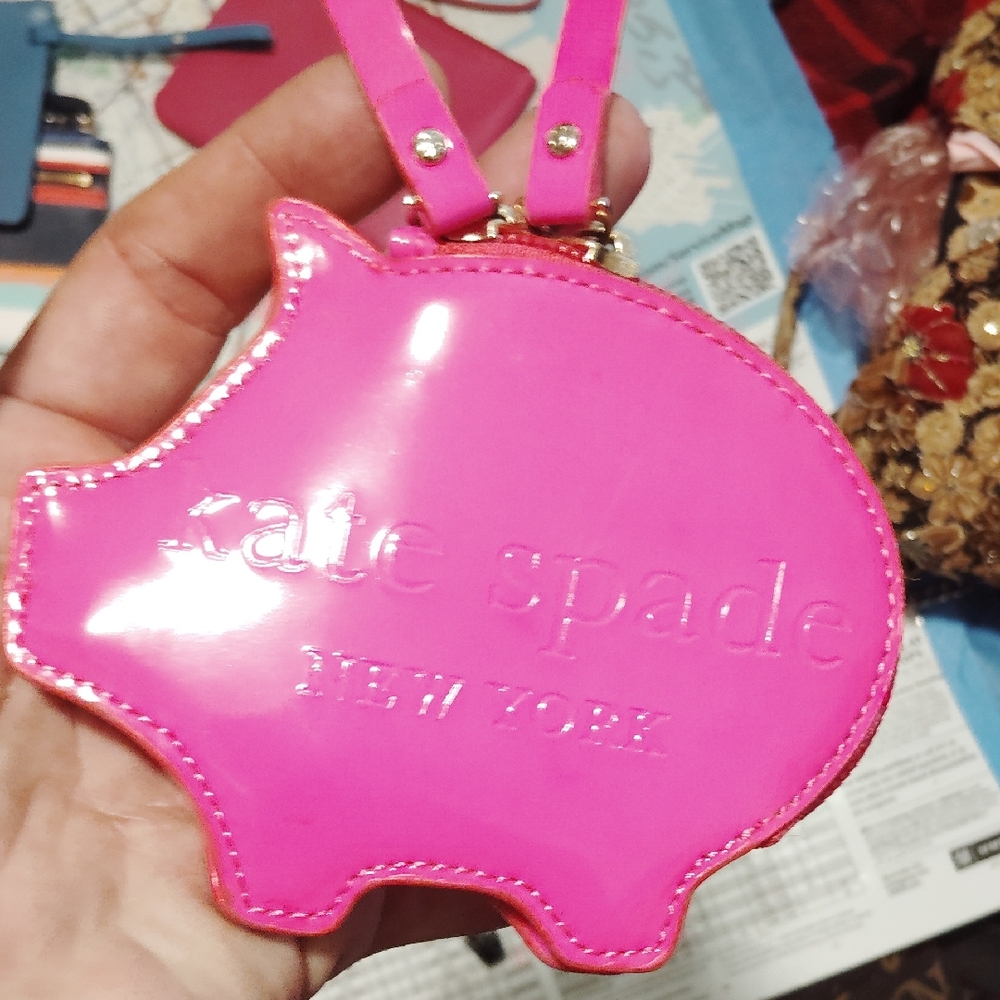 Kate Spade Vibrant Pink Piggy Coin Pouch